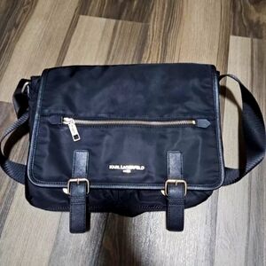 Karl Lagerfeld Paris Black Messenger Bag